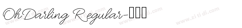 OhDarling Regular字体转换